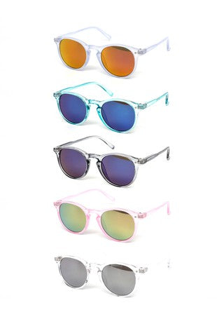 Sunglasses-Round Mirror Shades