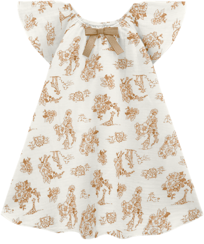 White Floral & Giraffe Print Dress