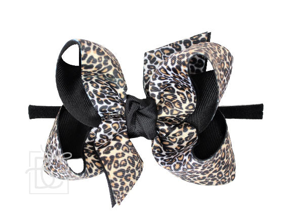 4.5" Lg Layered Specialty Bow Leopard