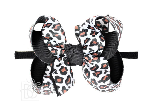 4.5" Lg Layered Specialty Bow Leopard
