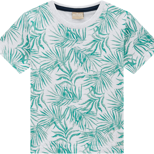 Aqua Palm Frond Tee Shirt