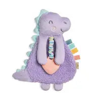 Itzy Lovey™ Purple Dino Plush with Silicone Teether Toy