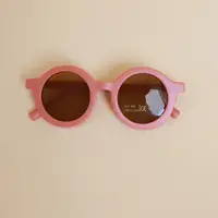 Sunglasses-Circle Frame-Solid color