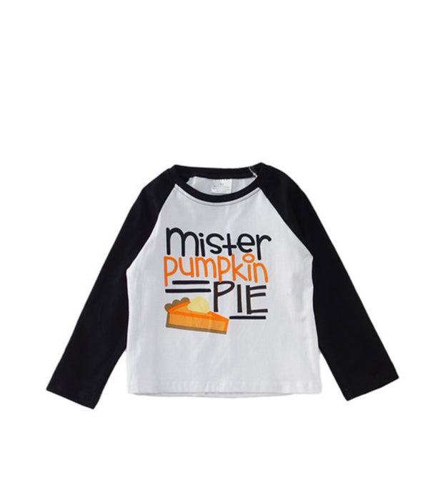 Mister pumpkin pie boy shirt - Wildflower Children's Boutique