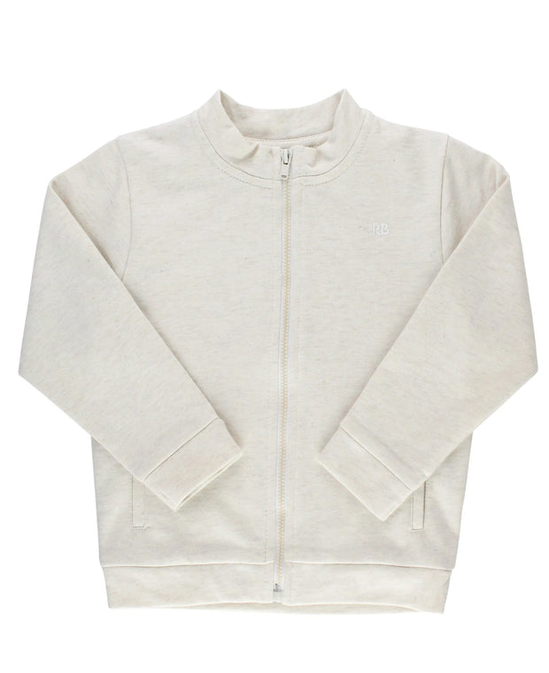 Heather Oatmeal French Terry Jacket no