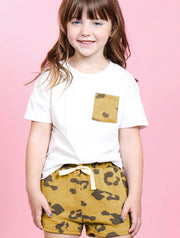 Leopard Pocket Shirt and Short Set