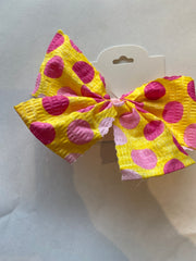 Printed Fabric bows on a clip - Wildflower Children's Boutique