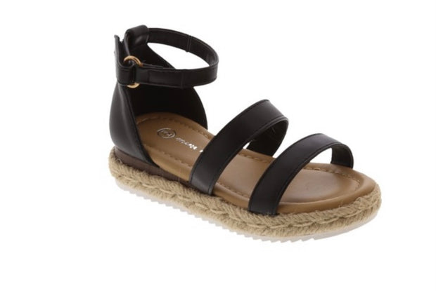 Double strapped with Ankle buckle sandal - Wildflower Children's Boutique