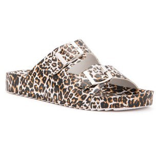 Cheetah print buckle sandals - Wildflower Children's Boutique