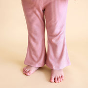 Solid Ribbed- Dusty Rose- Bell Bottoms- Posh Peanut