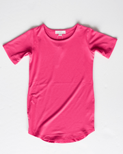 Tatum Tee Shirt Dress- Hottest Pink (Tween)