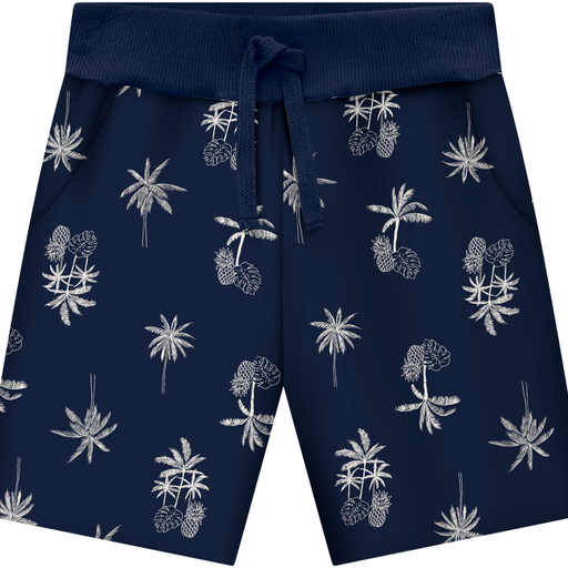 Navy tropical shorts